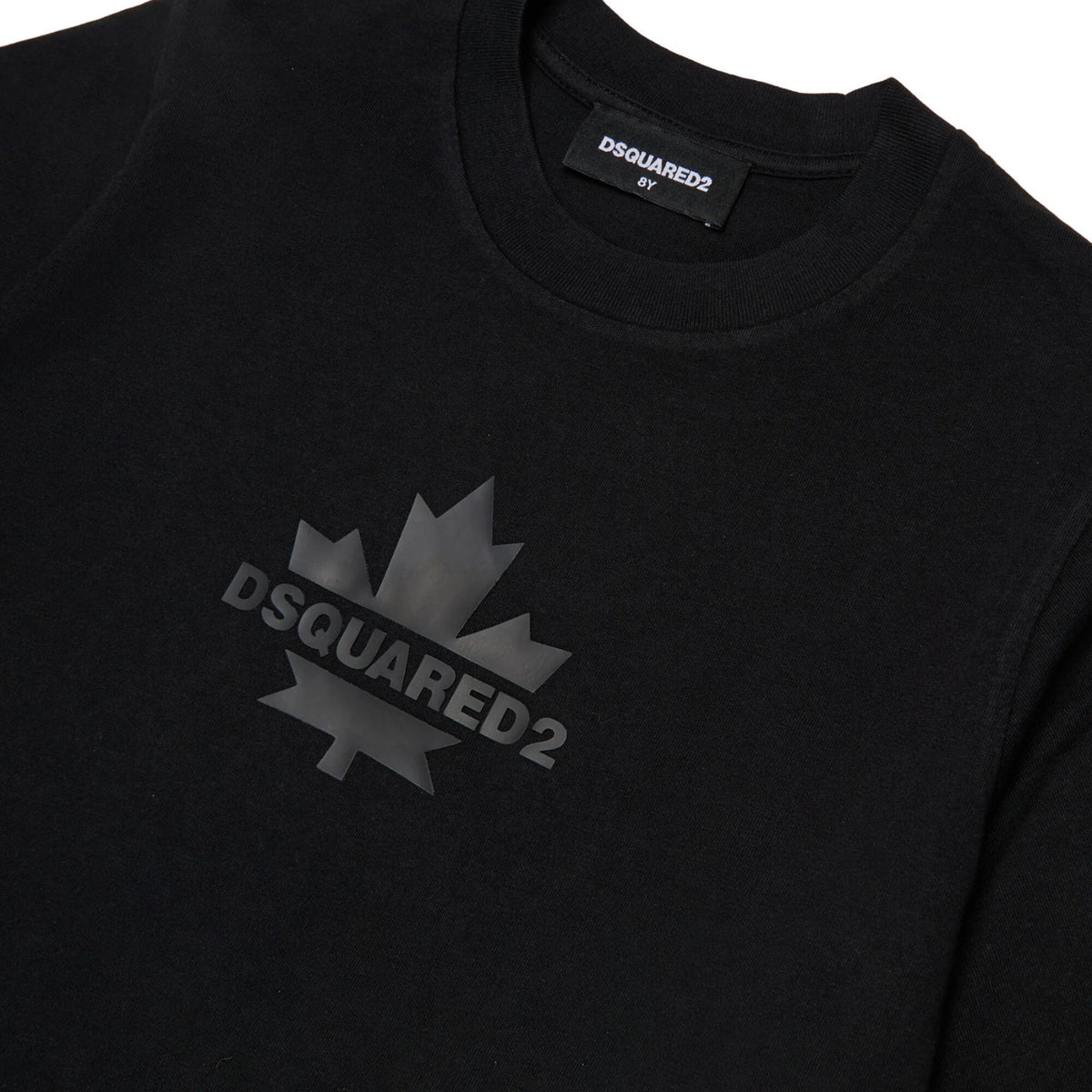 T-shirt oversize con logo Maple Leaf gommato - Nero