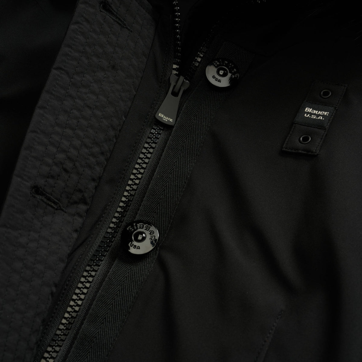 Parka Irma in neoprene con coulisse - Nero