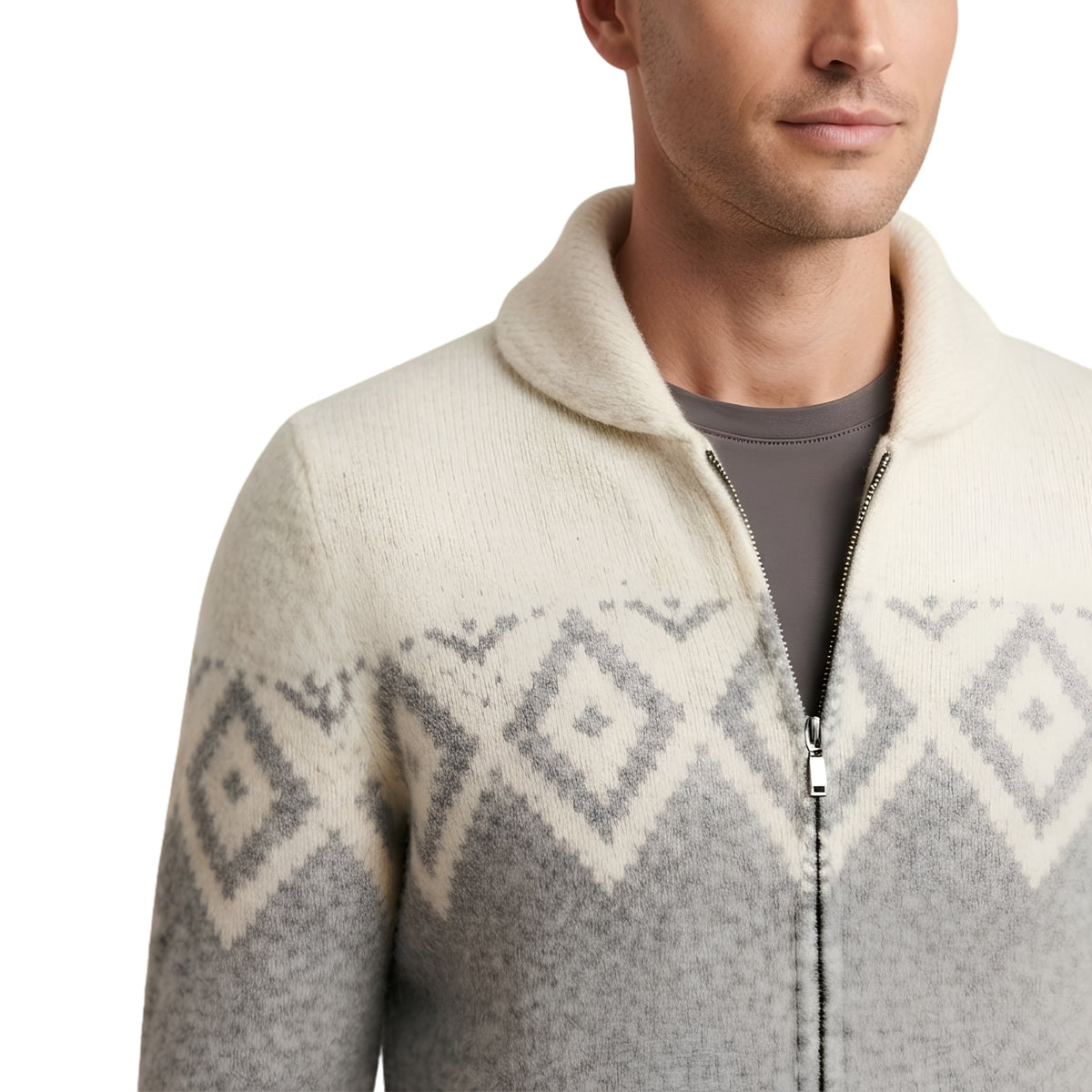 Cardigan con collo a scialle