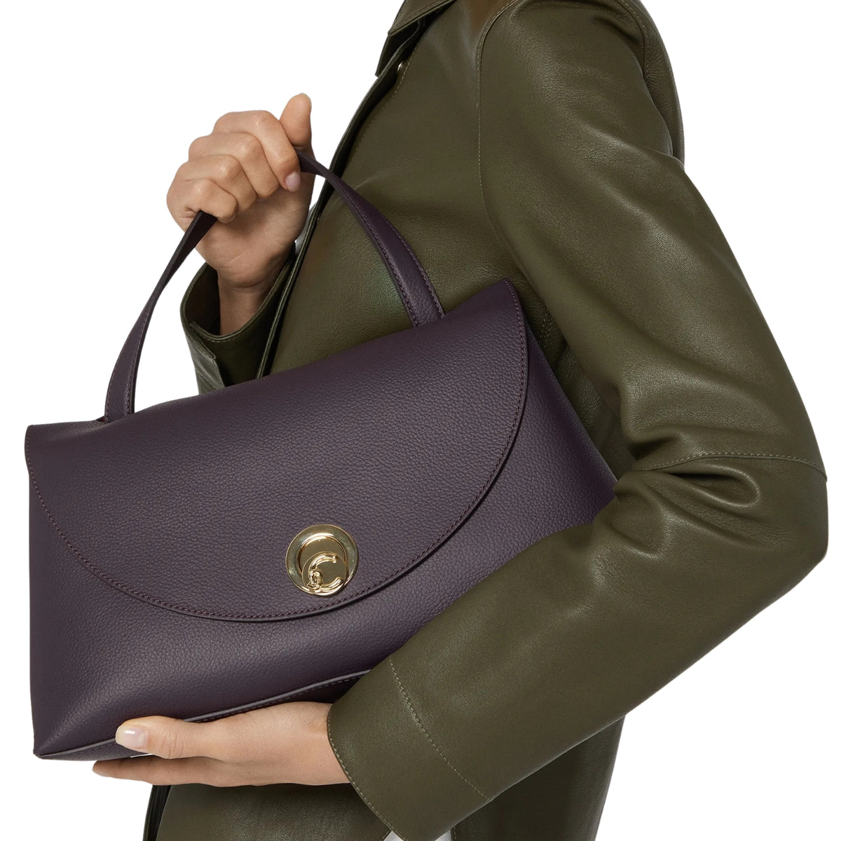 Borsa Nikla Medium con patta e girello - Nero