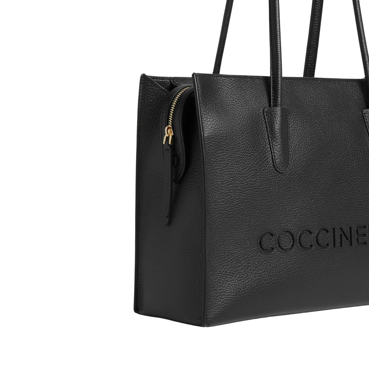 Borsa Myrtha26 shopping con zip in testa - Nero