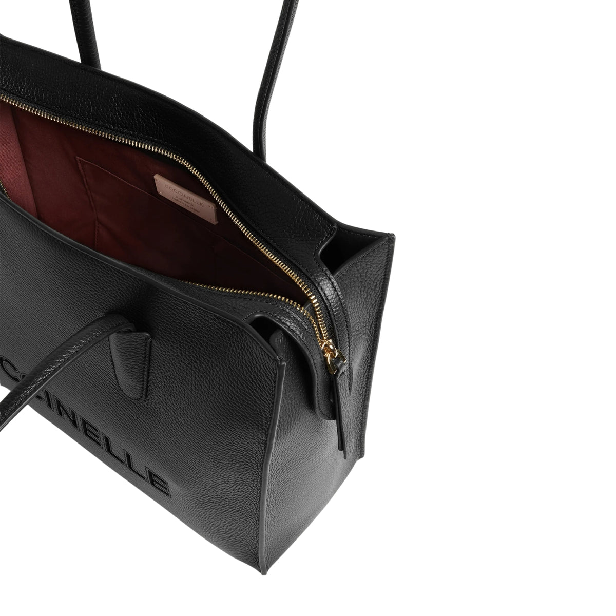 Borsa Myrtha26 shopping con zip in testa - Nero