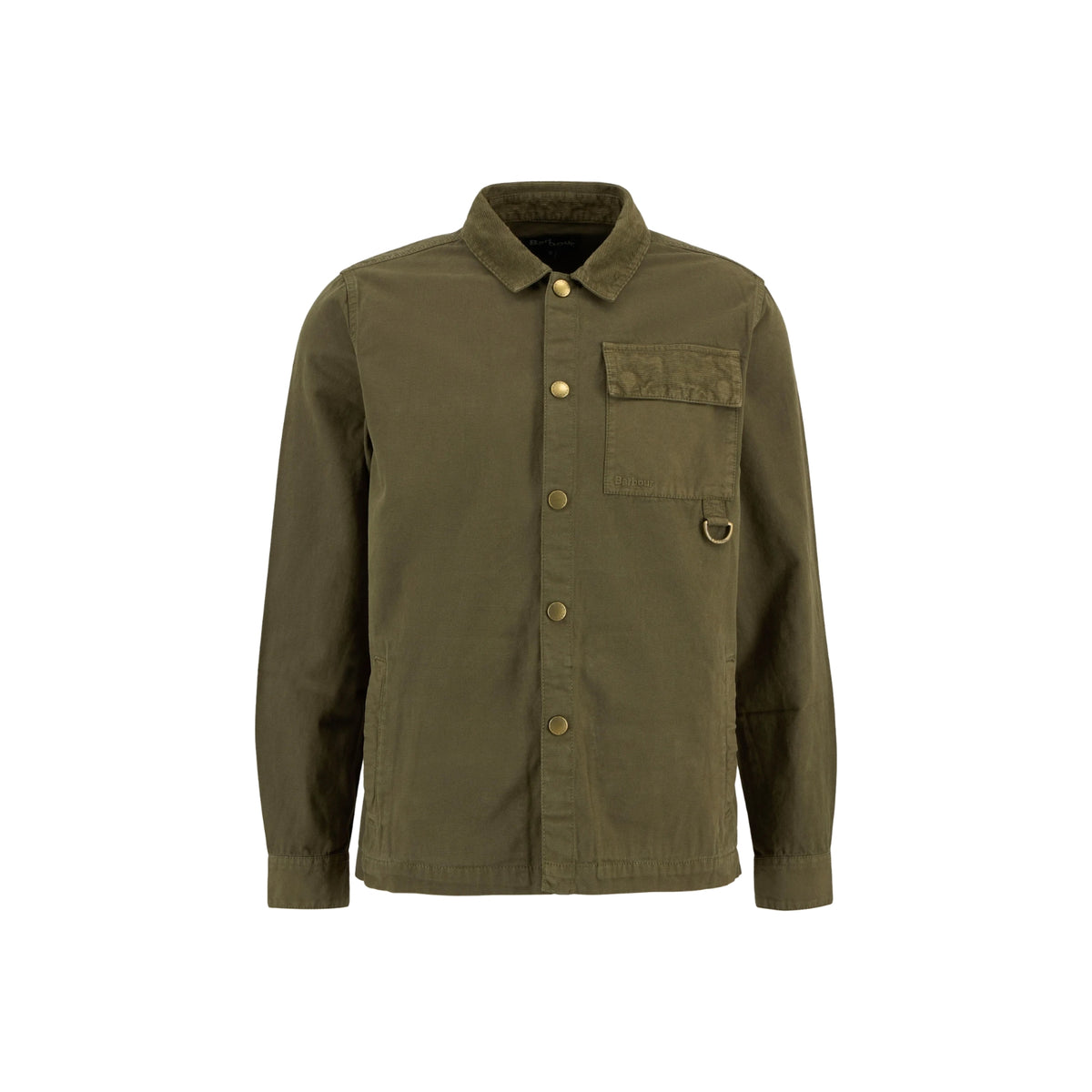 Overshirt Declan patchwork in cotone - Verde