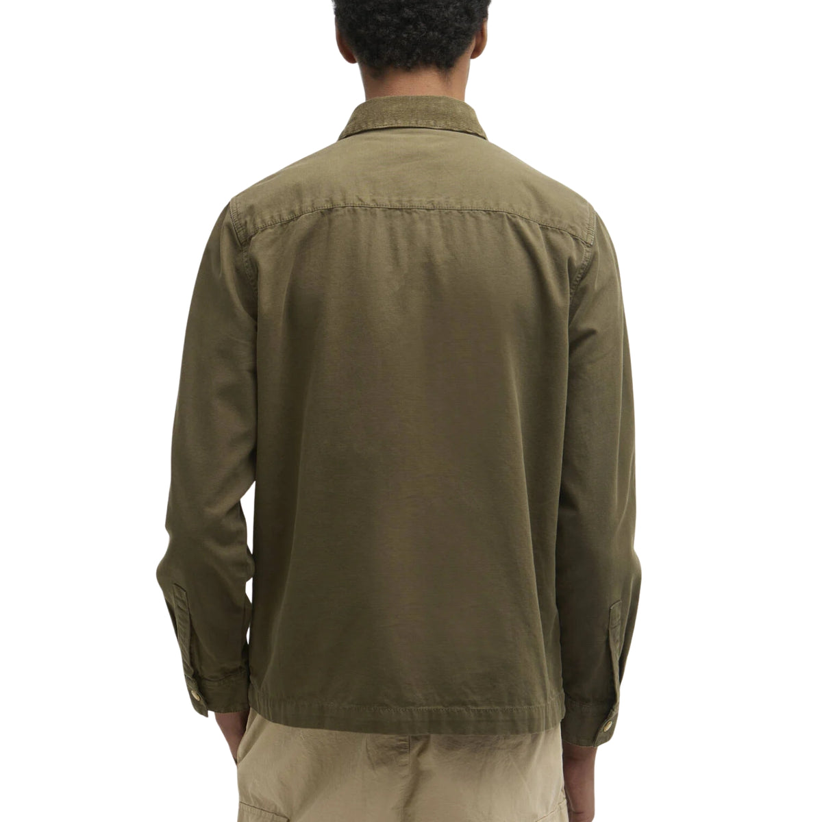 Overshirt Declan patchwork in cotone - Verde