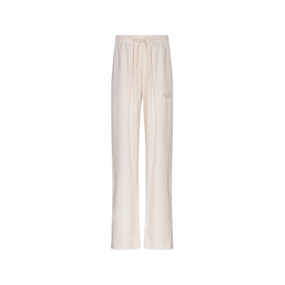 Pantalone palazzo in misto lino - Avorio