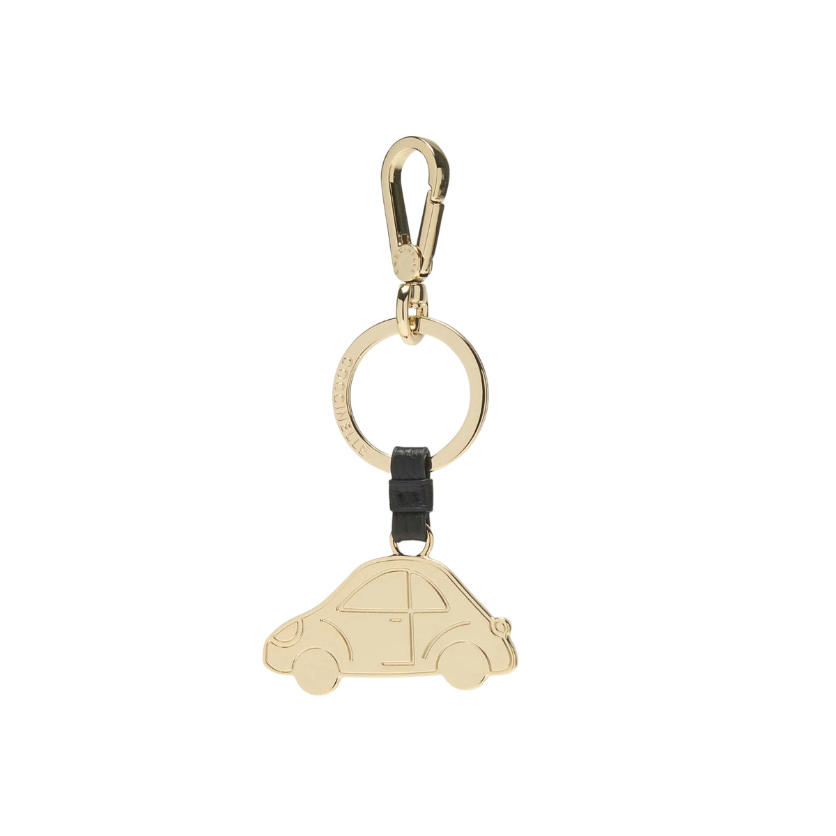Portachiavi Basic Metal Light Gold - Nero