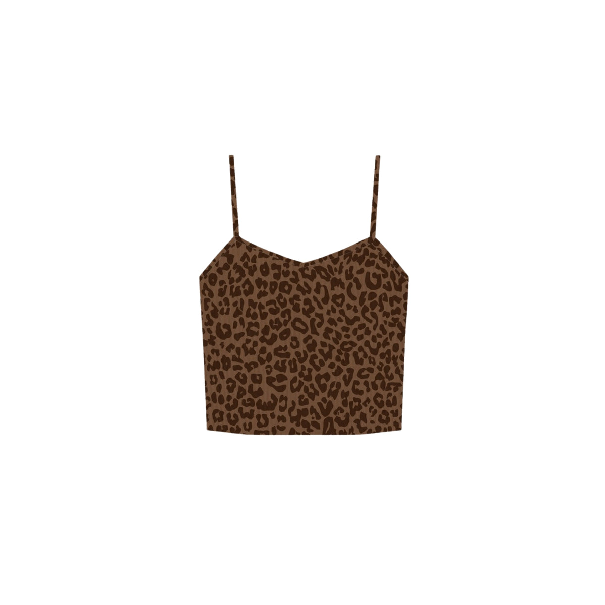 Top Deborah zebrato in cotone a costine - Cioccolato