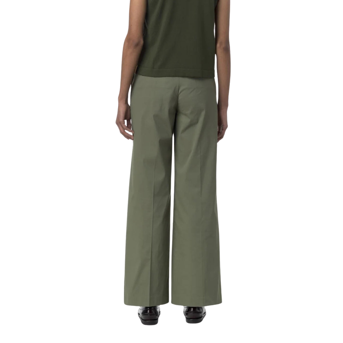 Pantalone Tya chino in gabardine - Verde