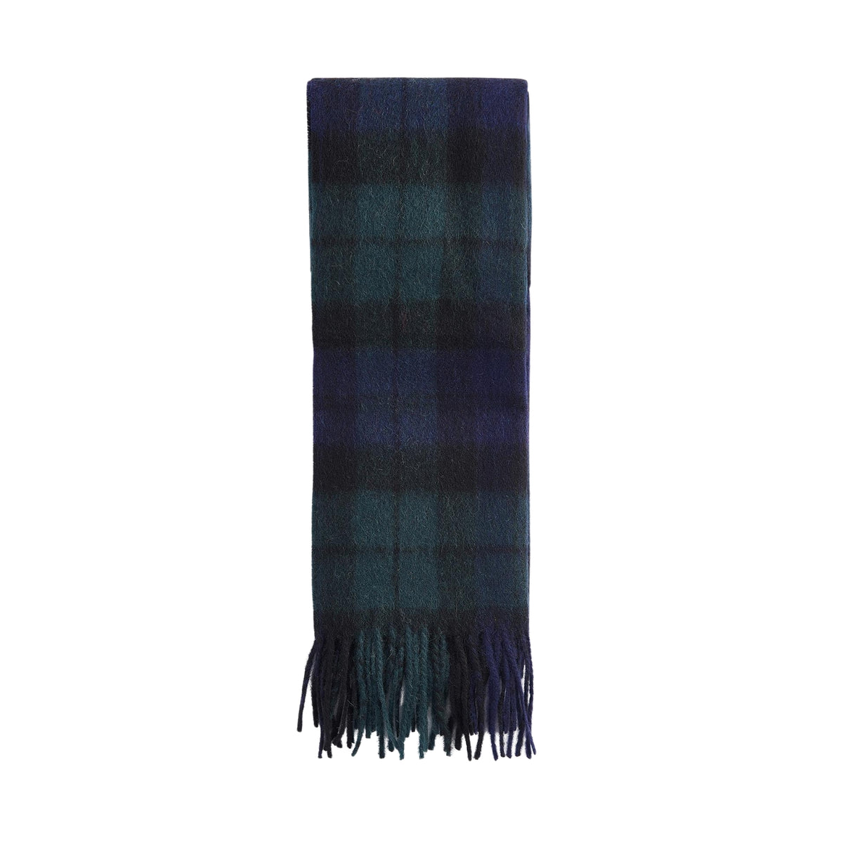 Sciarpa in lana e cashmere motivo check - Nero