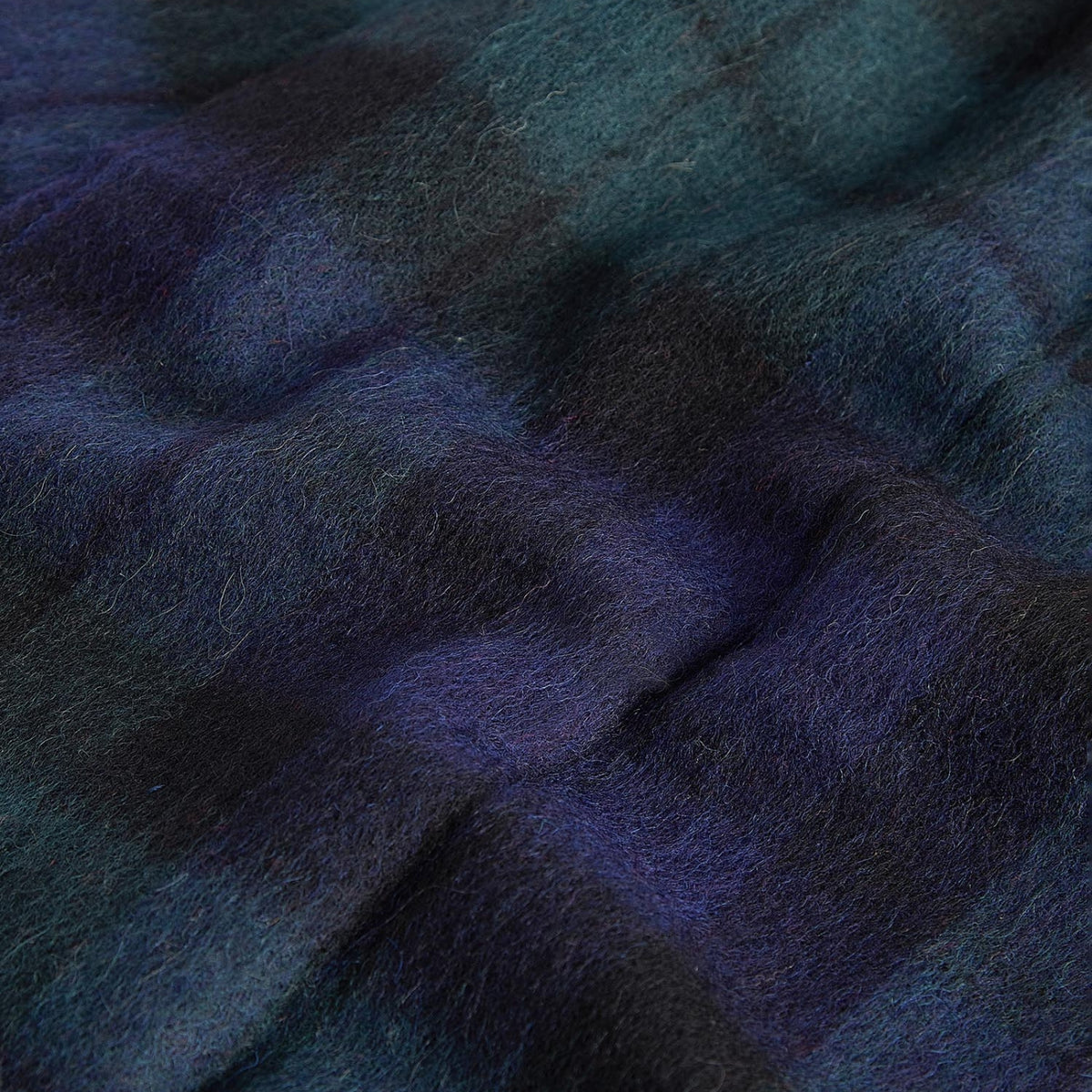 Sciarpa in lana e cashmere motivo check - Nero