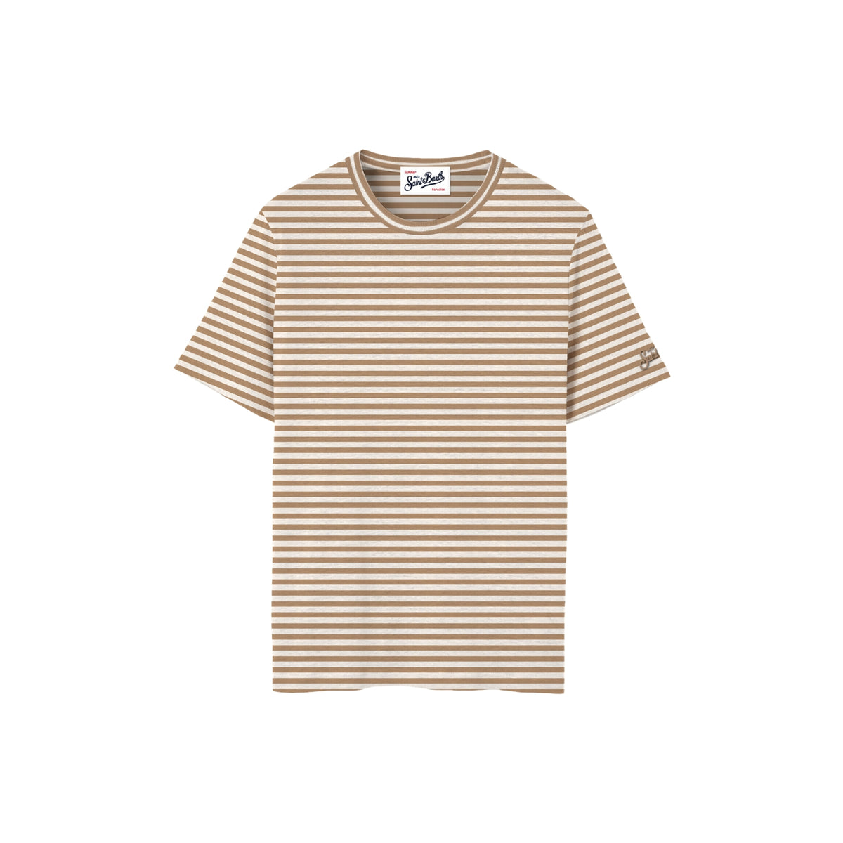 T-shirt Dover a righe - Marrone