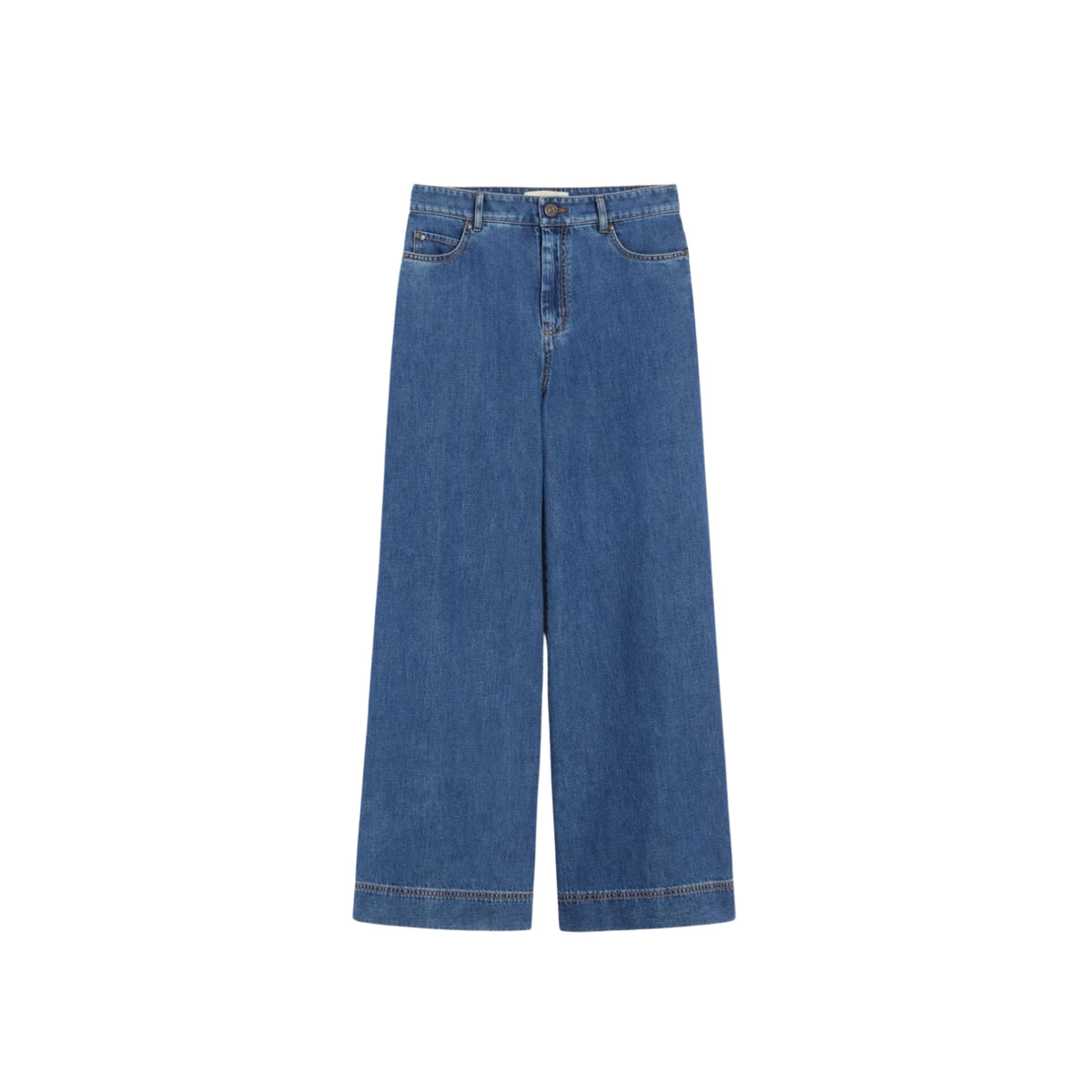 Jeans 5 tasche gamba larga - Denim
