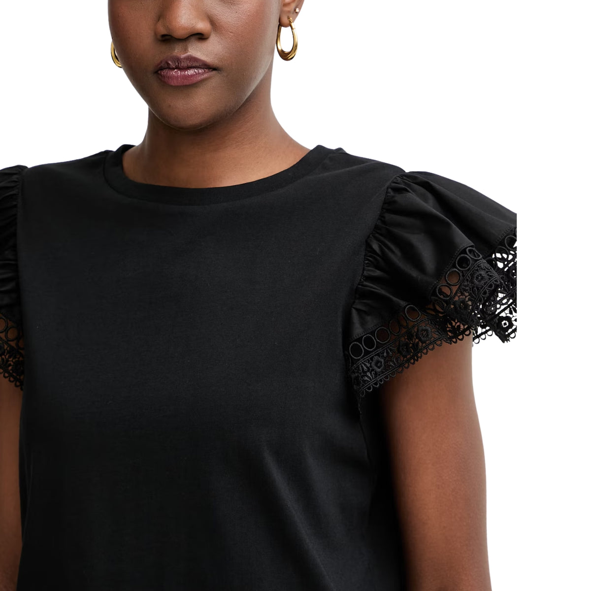 T-shirt Twinset con spacchetti laterali - Nero