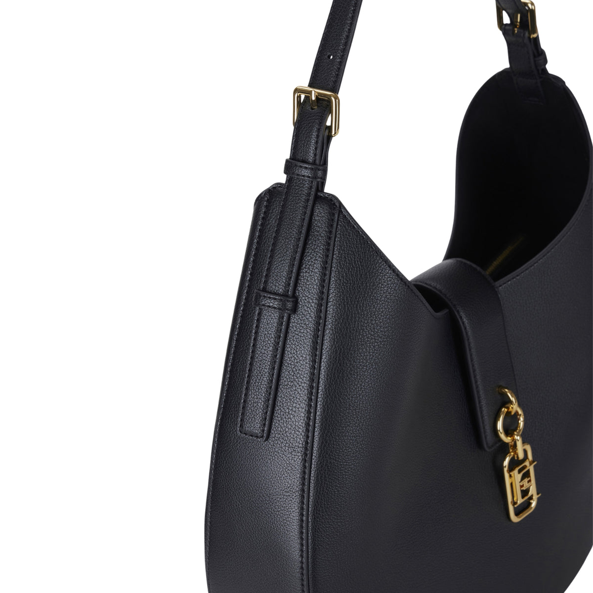 EF Borsa hobo tonda con charm  - Nero