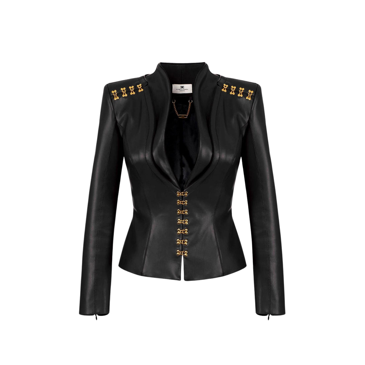 Giacca effetto nappa con costruzione a bustier - Nero