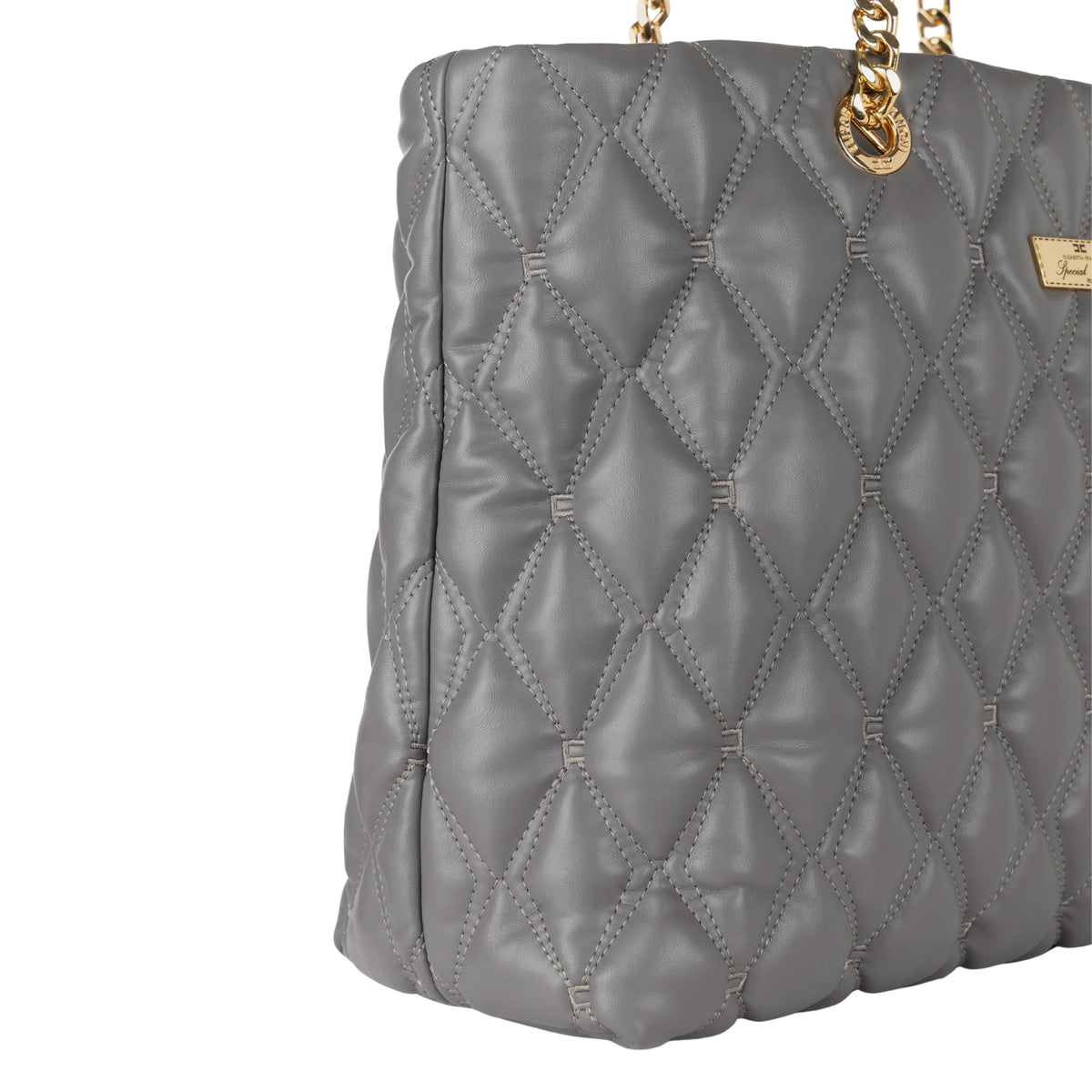 Borsa Shopper effetto pelle con lavorazione embossed - Steel