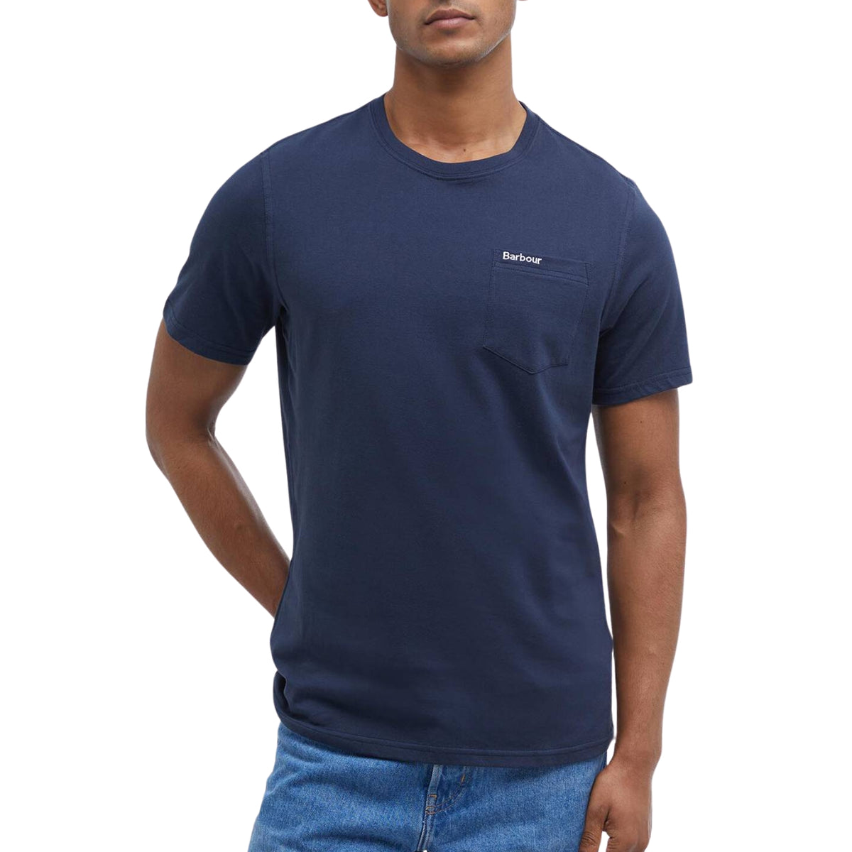 T-shirt Barbour Sports con taschino - Blu