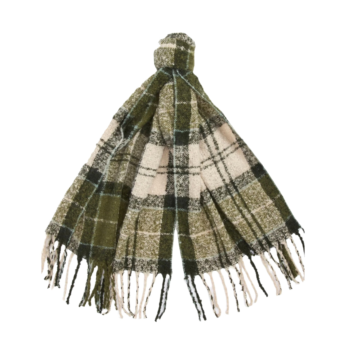 Coordinato Saltburn con berretto pompon e sciarpa - Verde