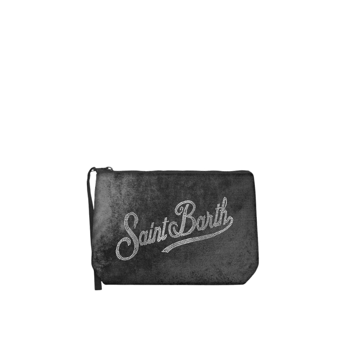 Pochette Aline Velvet Strass - NERO