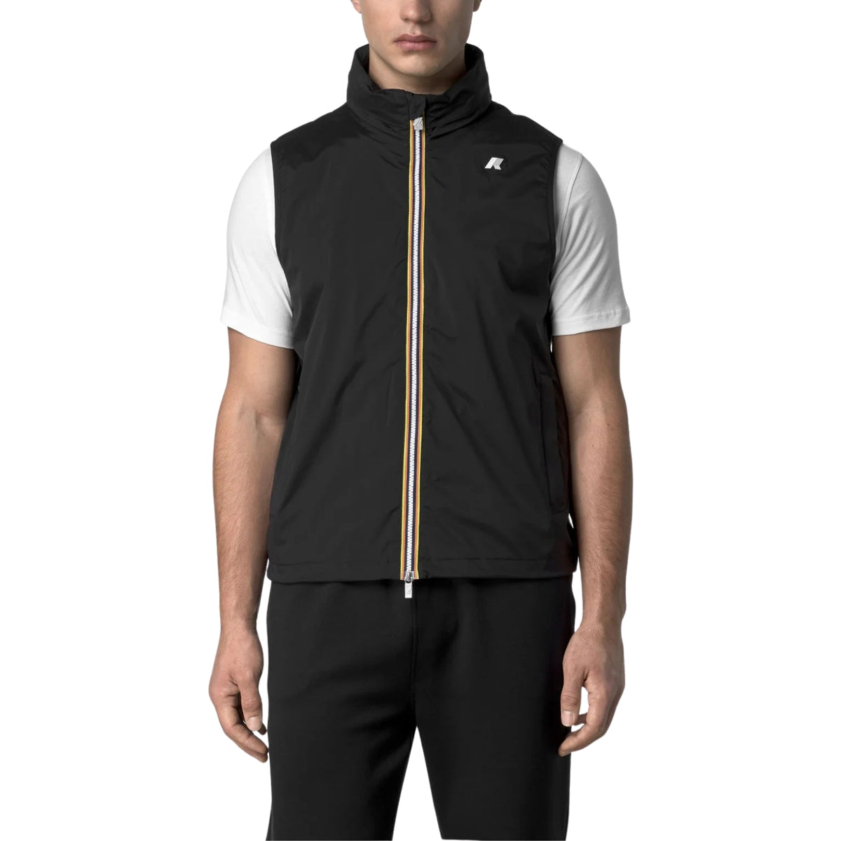 Gilet Valen in nylon stretch - Nero