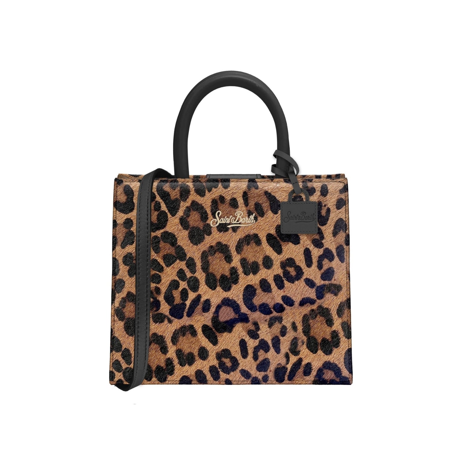 MC2 BORSA SHOP BAG MIDI IN PELLE - LEOPARDATO