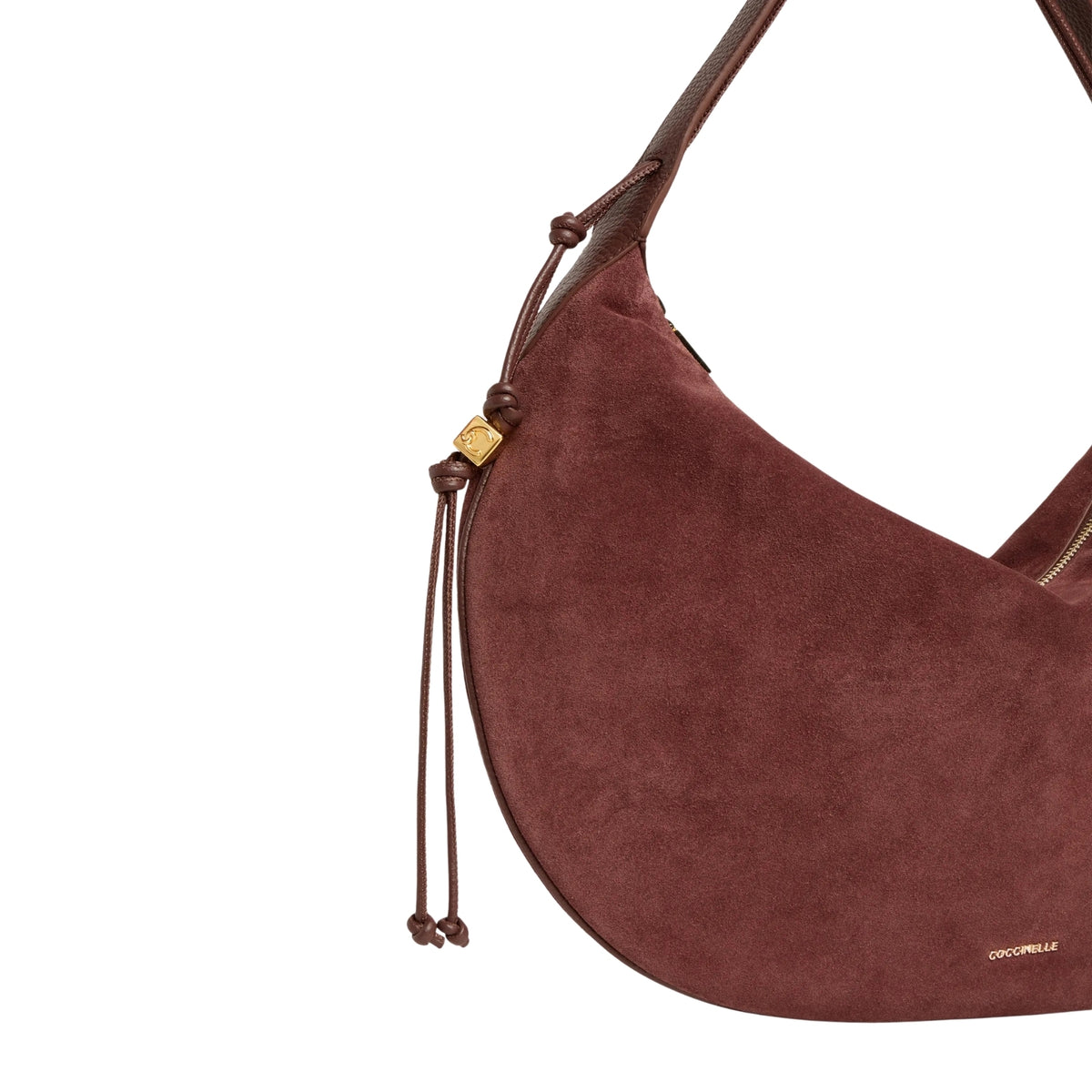 Borsa Thess con lacci laterali e logo C-Me - Berry