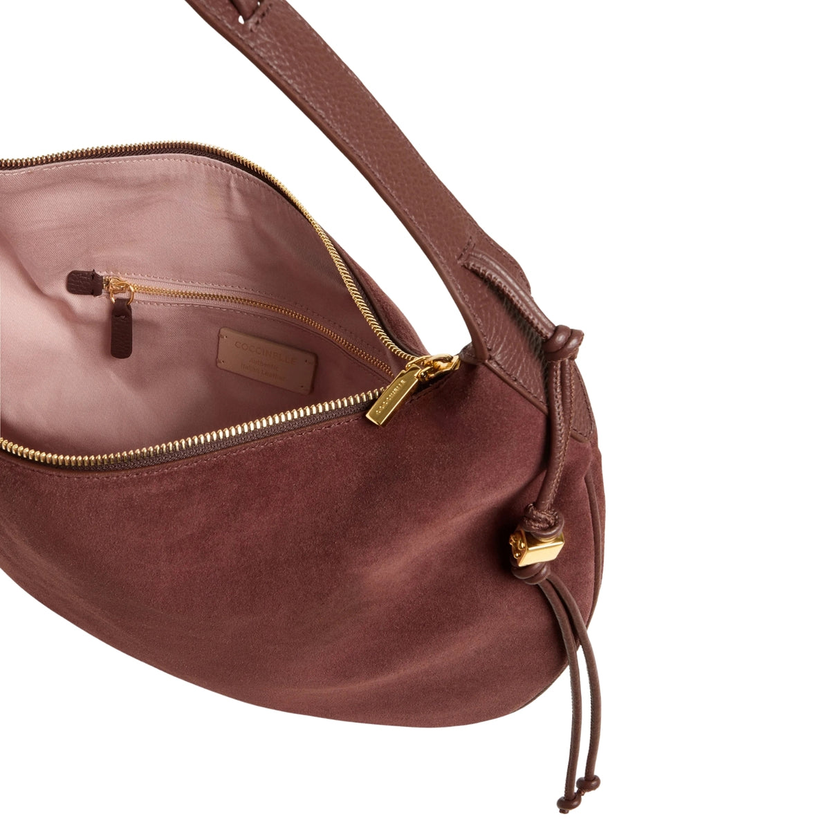 Borsa Thess con lacci laterali e logo C-Me - Berry