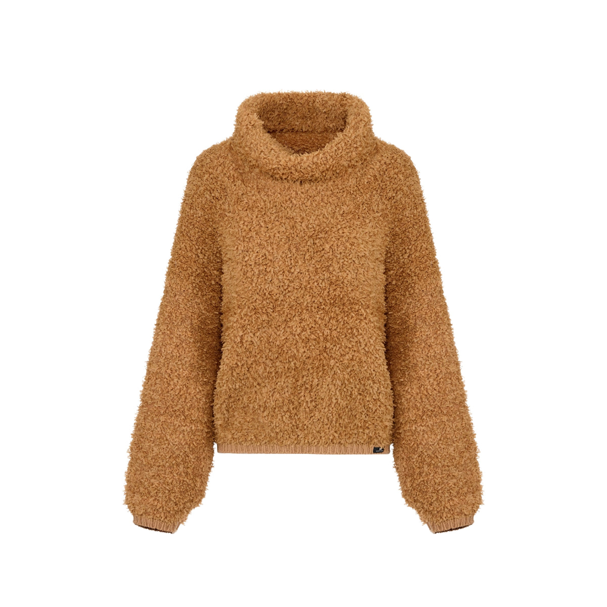 Pullover in fleece effetto spugna - Daino