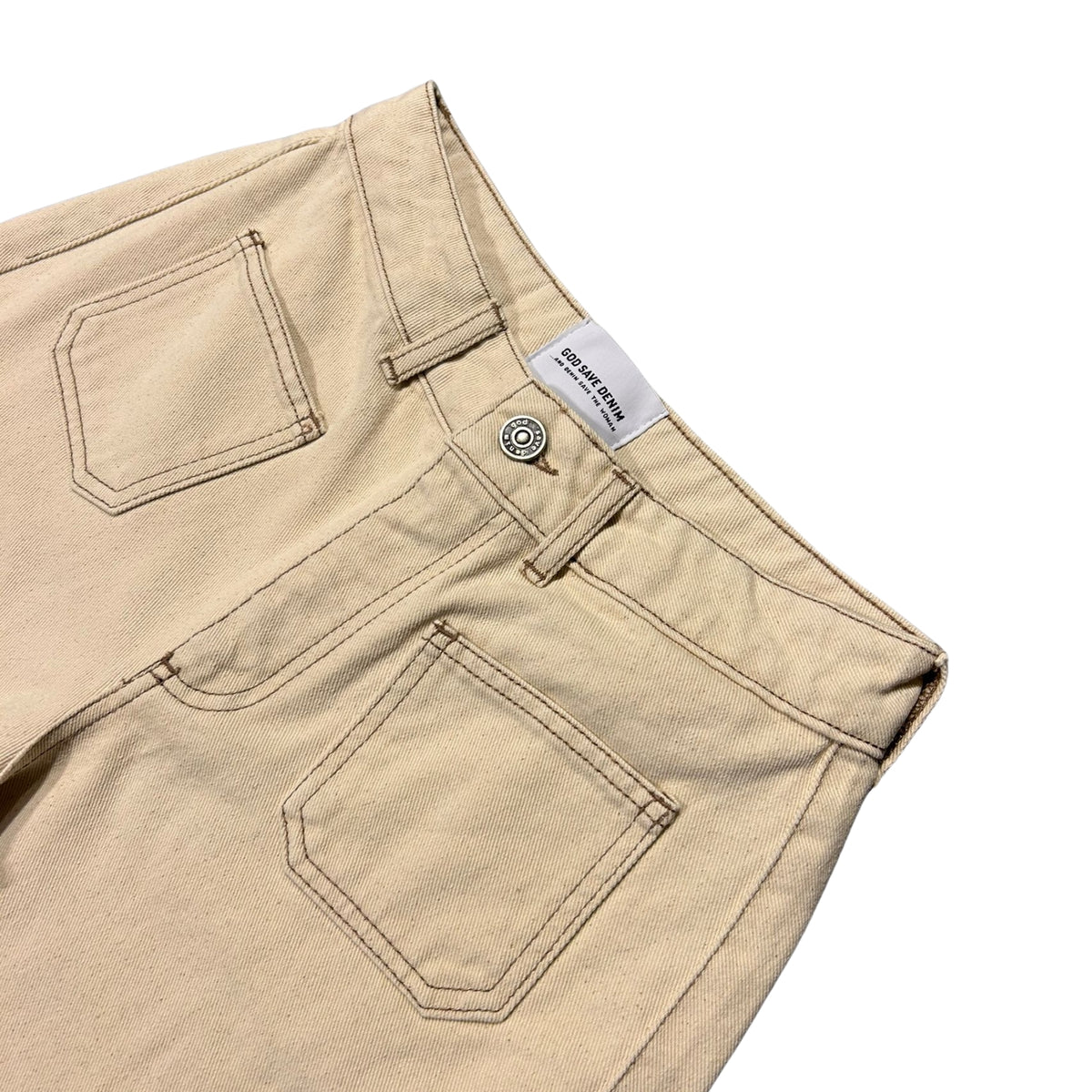 Jeans Ermes dritto cropped - Ecru