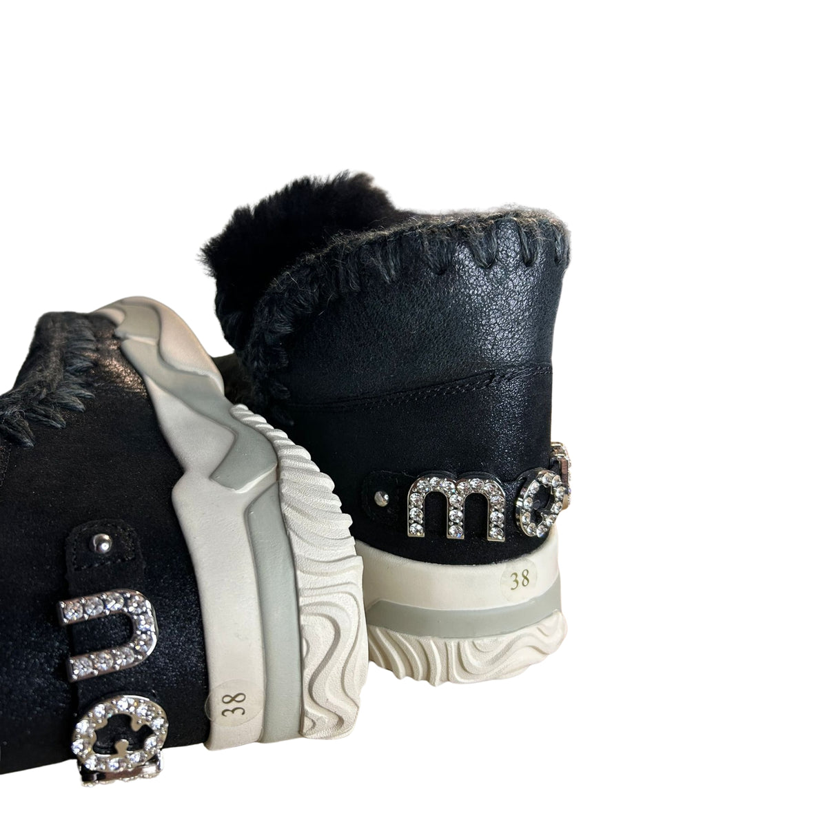 Stivale Eskimo trainer con logo in strass - Nero