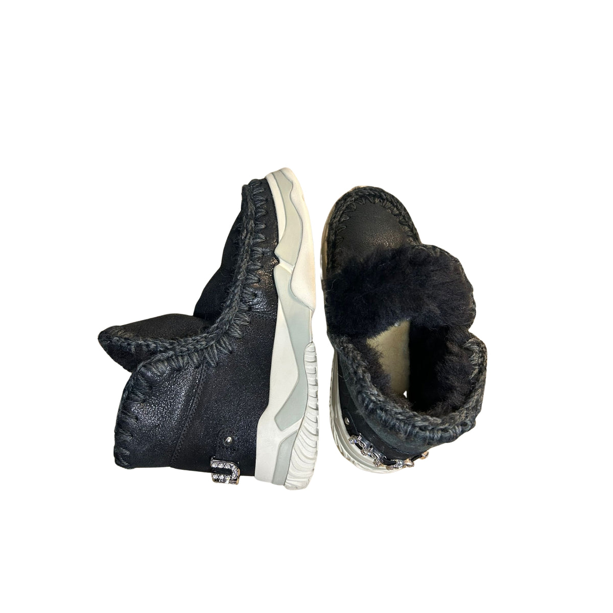 Stivale Eskimo trainer con logo in strass - Nero