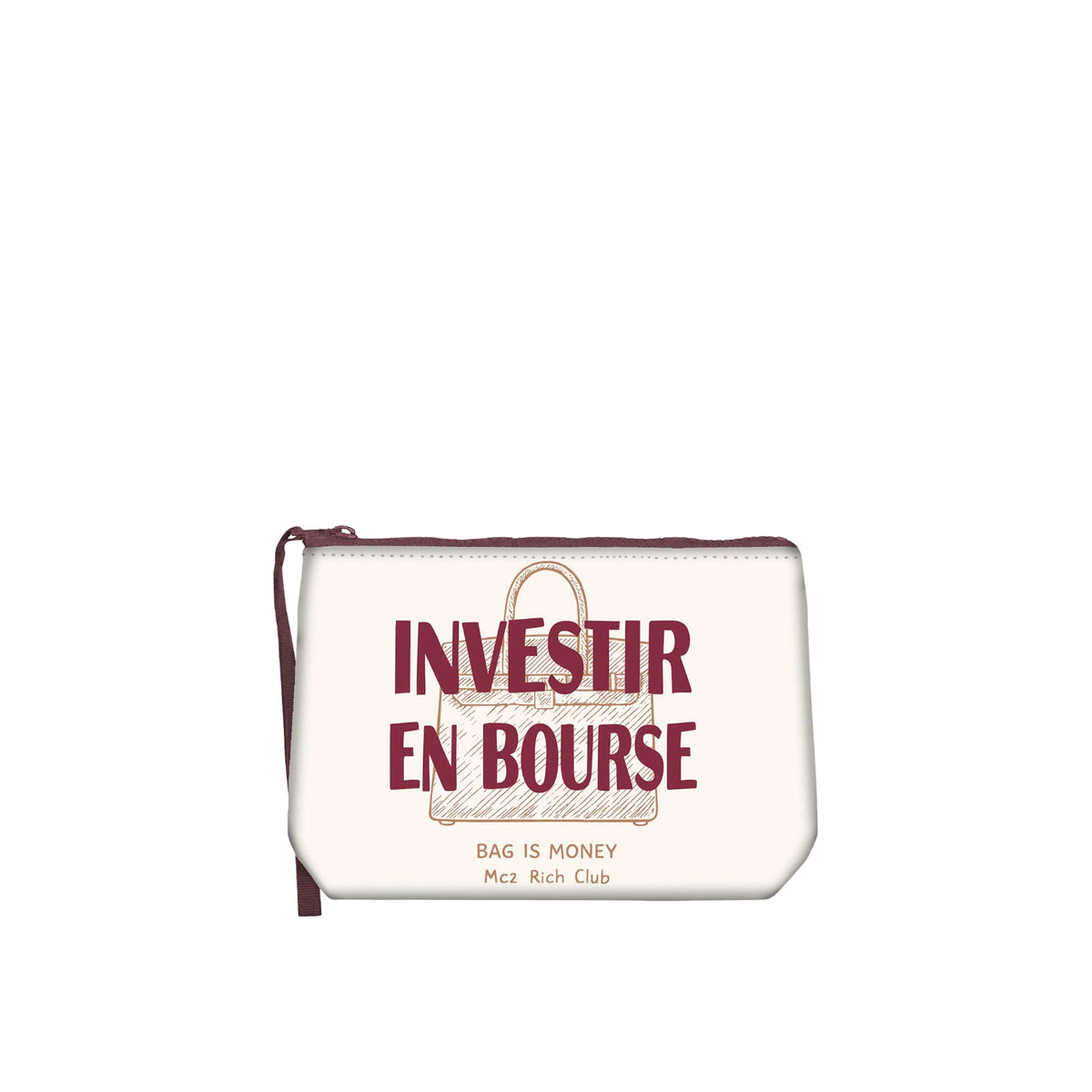 Pochette Aline con stampa Investir en bourse