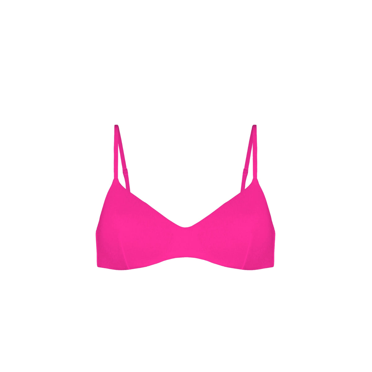 Top bikini scollo profondo May - Fucsia
