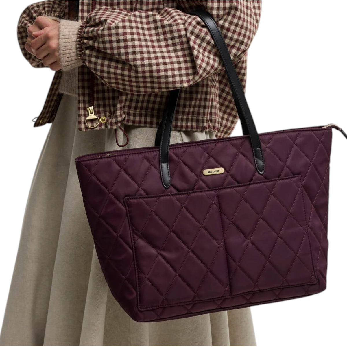 borsa tote quilted - MELANZANA