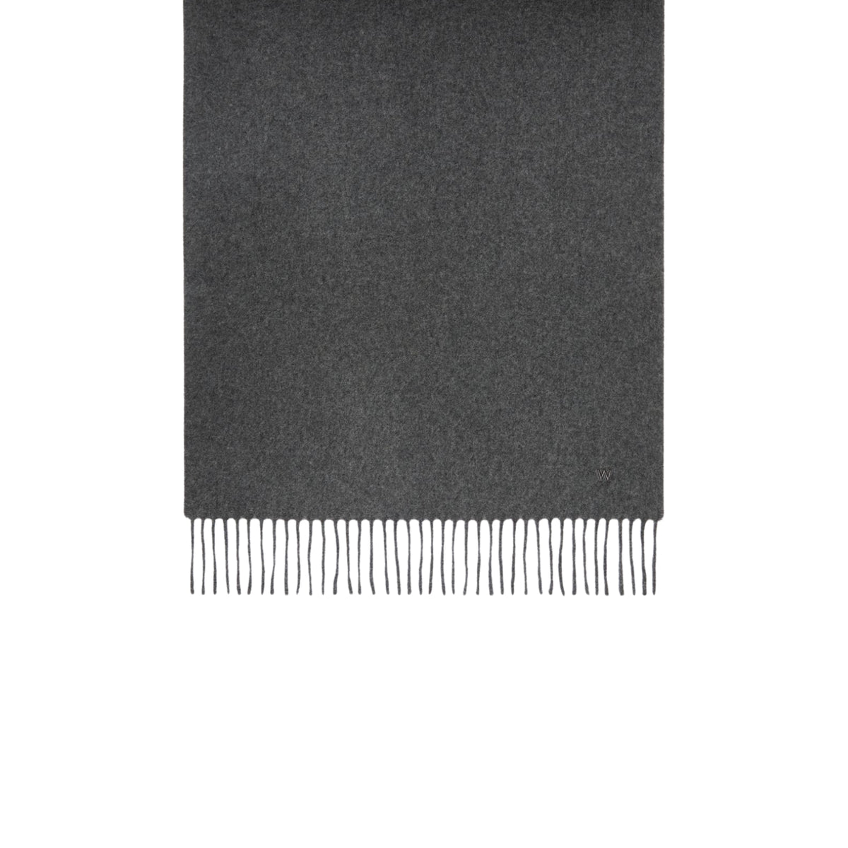 Stola in lana tinta unita - GRIGIO