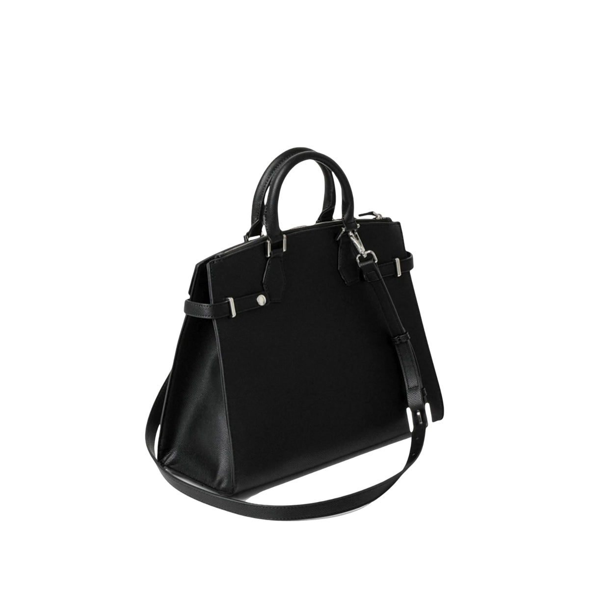 Borsa Regular Hand Bag con lucchetto - Nero