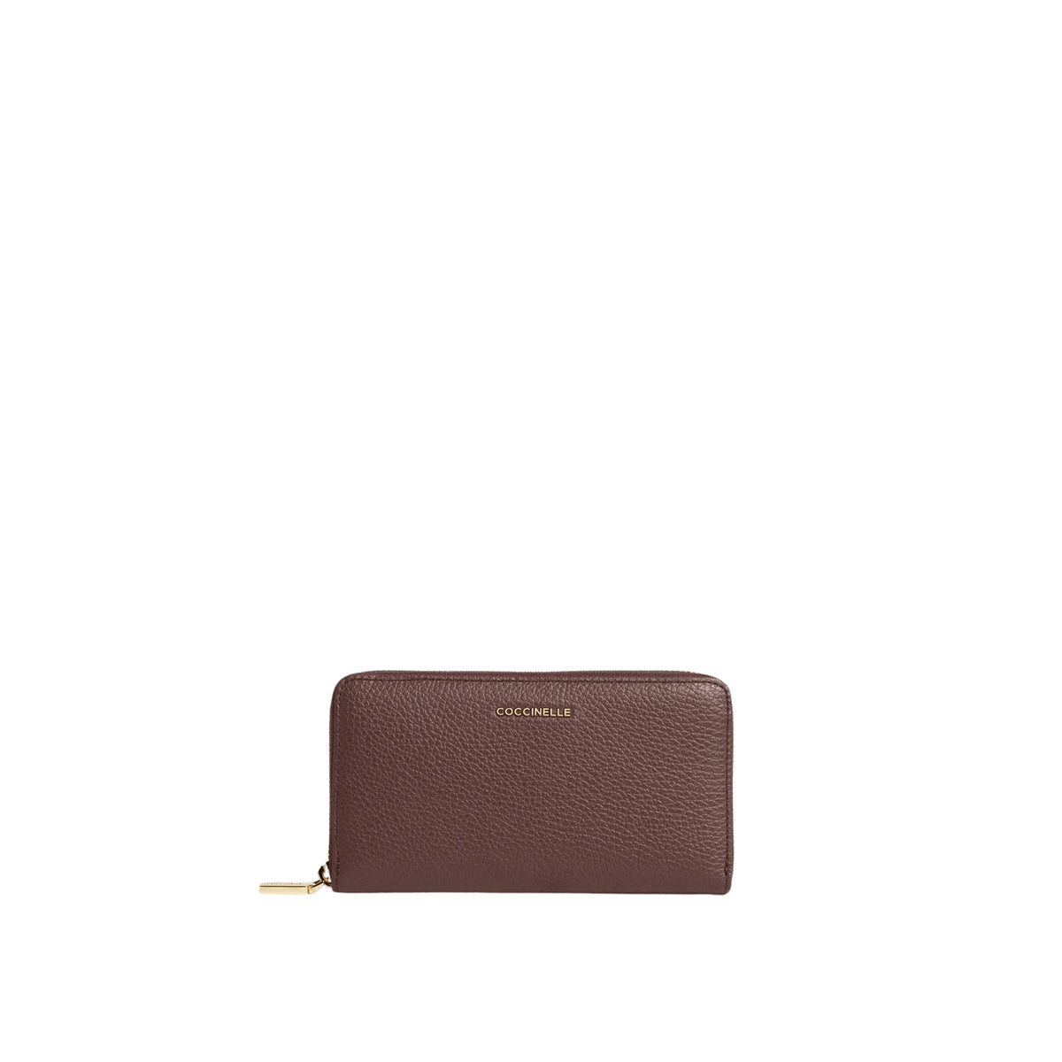 Portafoglio con zip linea Metallic - Berry