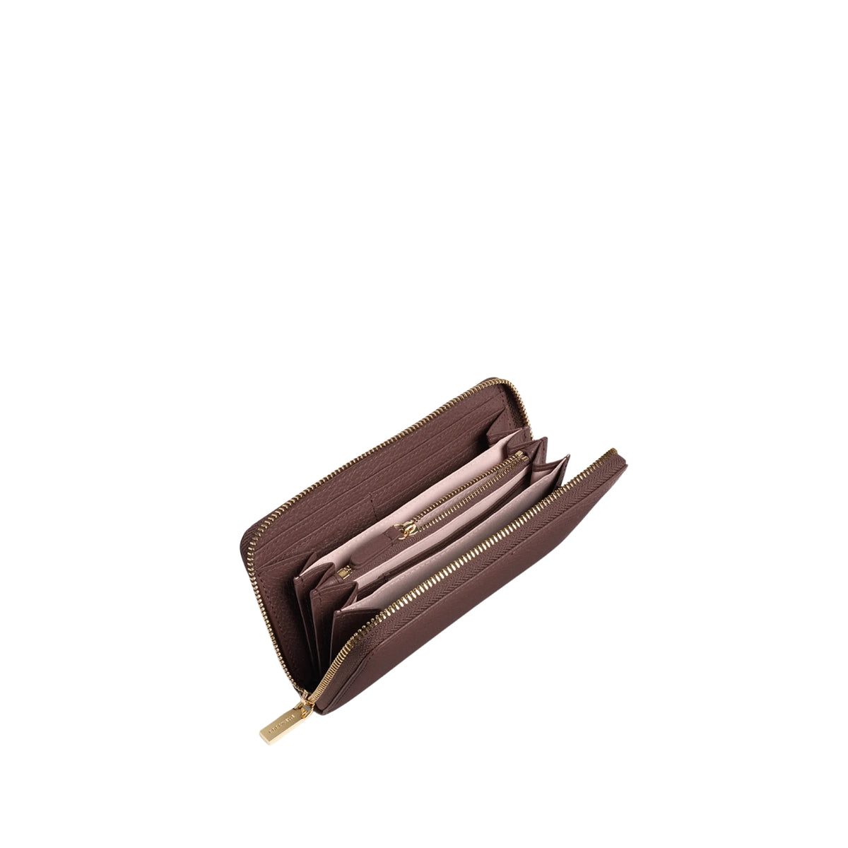 Portafoglio con zip linea Metallic - Berry
