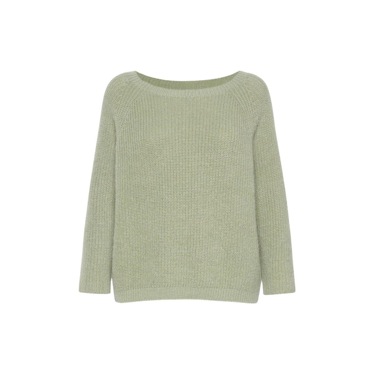 Maglia in mohair a punto pannocchia - Salvia