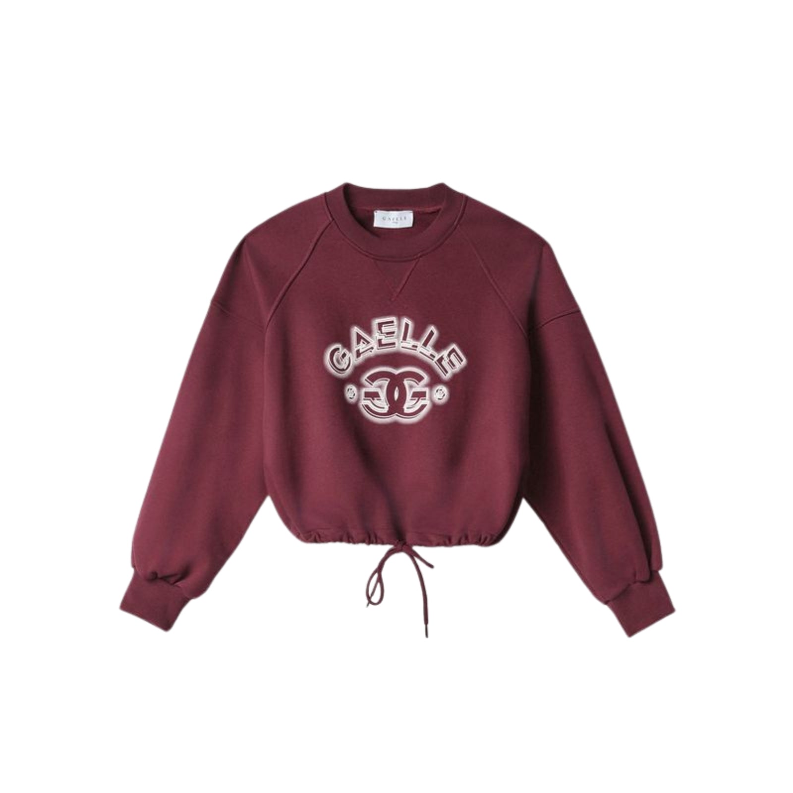Felpa girocollo cropped con logo