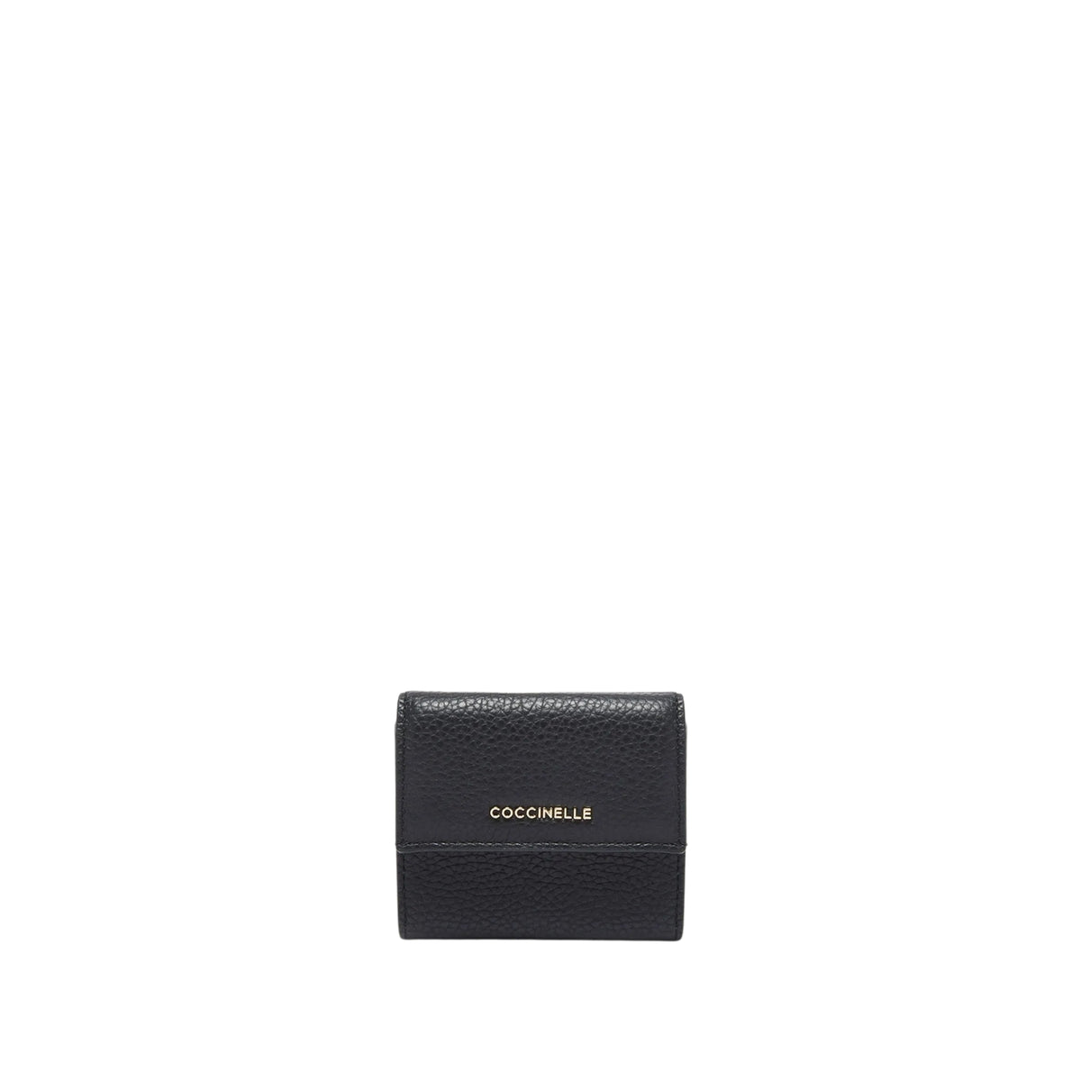 Mini portafoglio con patta linea Metallic - Nero