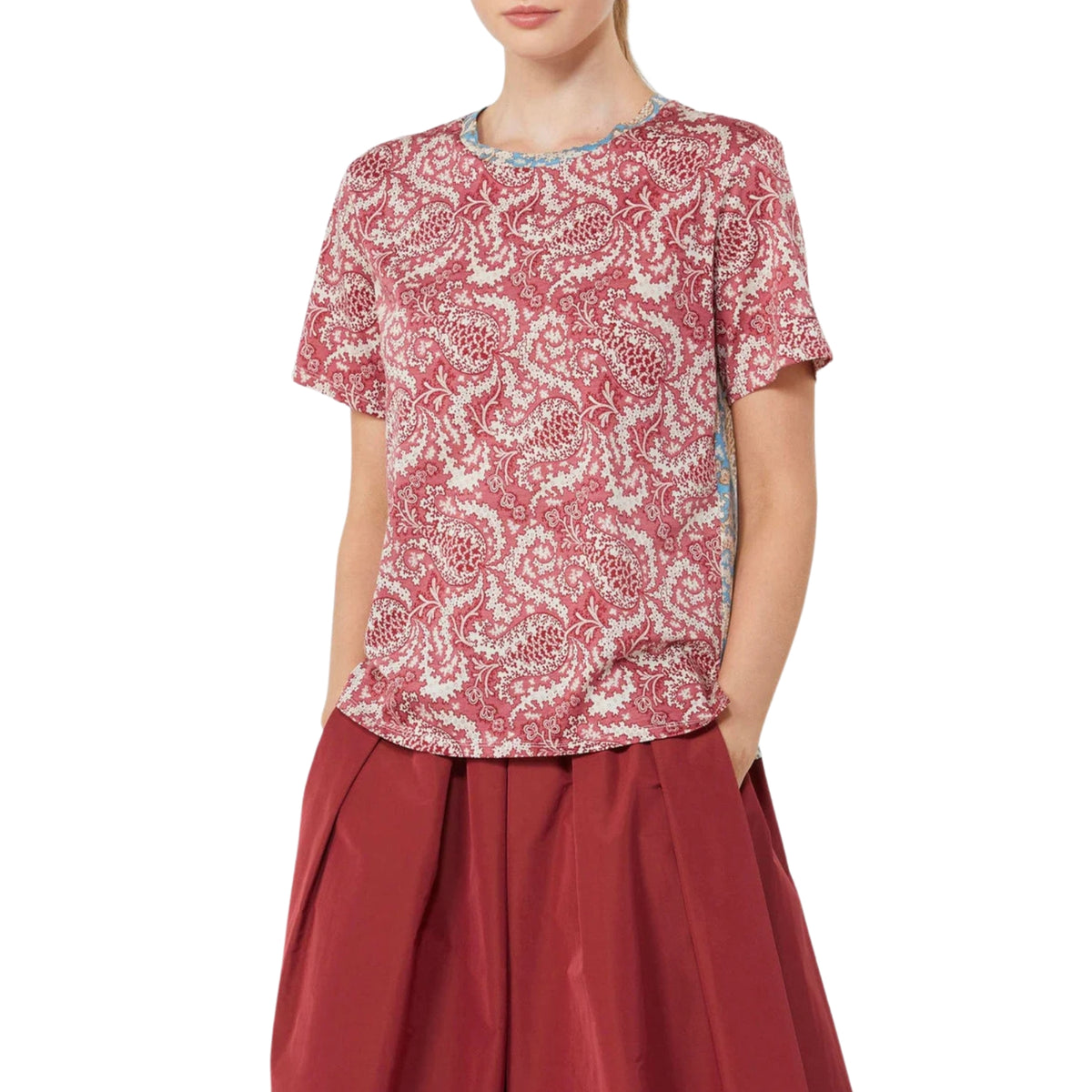 T-shirt Bussola in cotone con stampa all-over - Fantasia