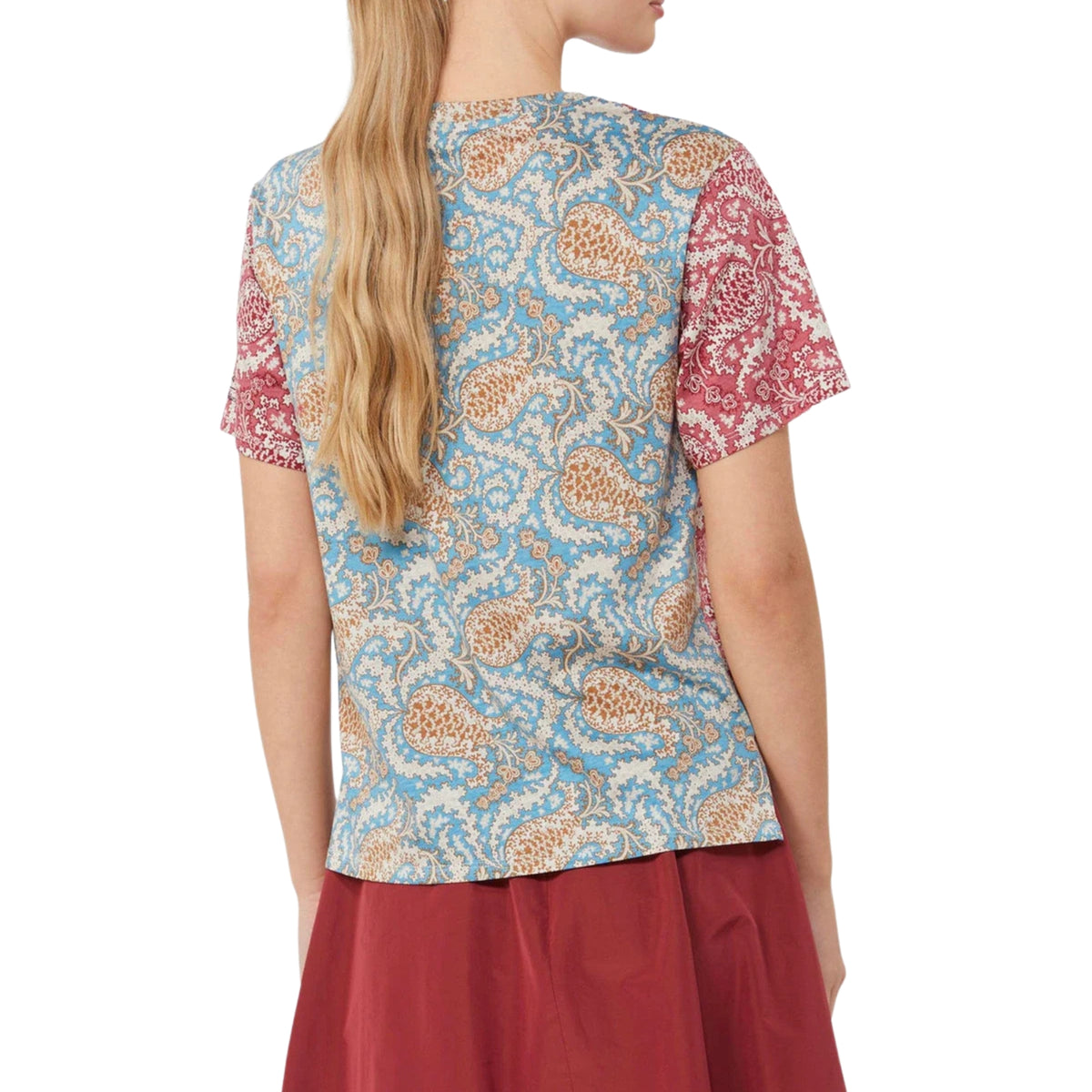 T-shirt Bussola in cotone con stampa all-over - Fantasia