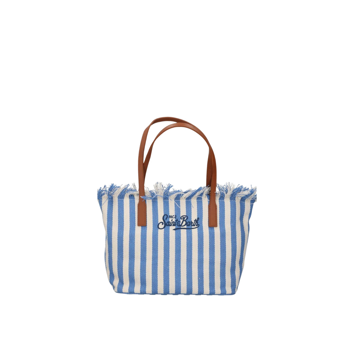 Borsa City Mid con frange - Blu