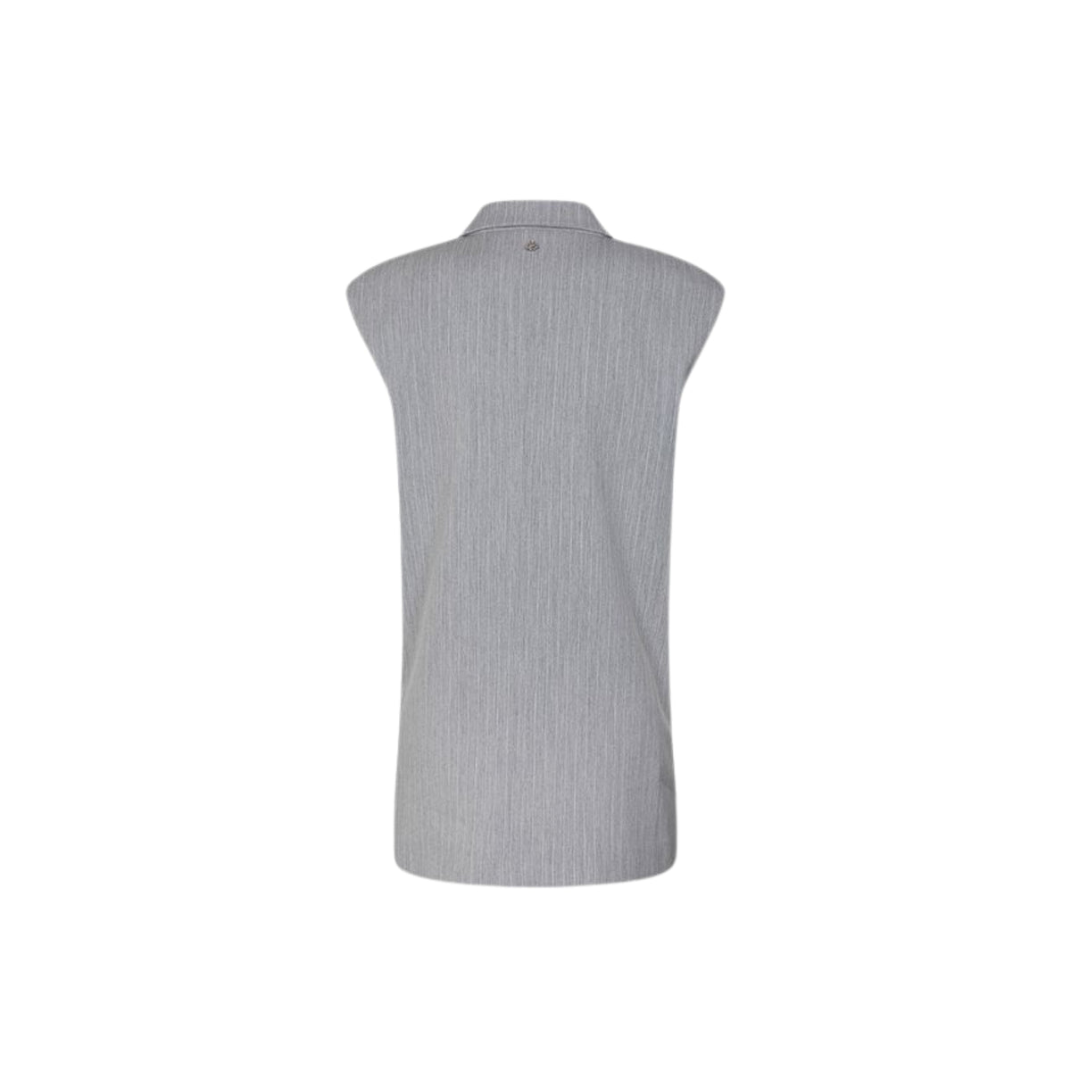 Gilet monopetto over gessato - Grigio