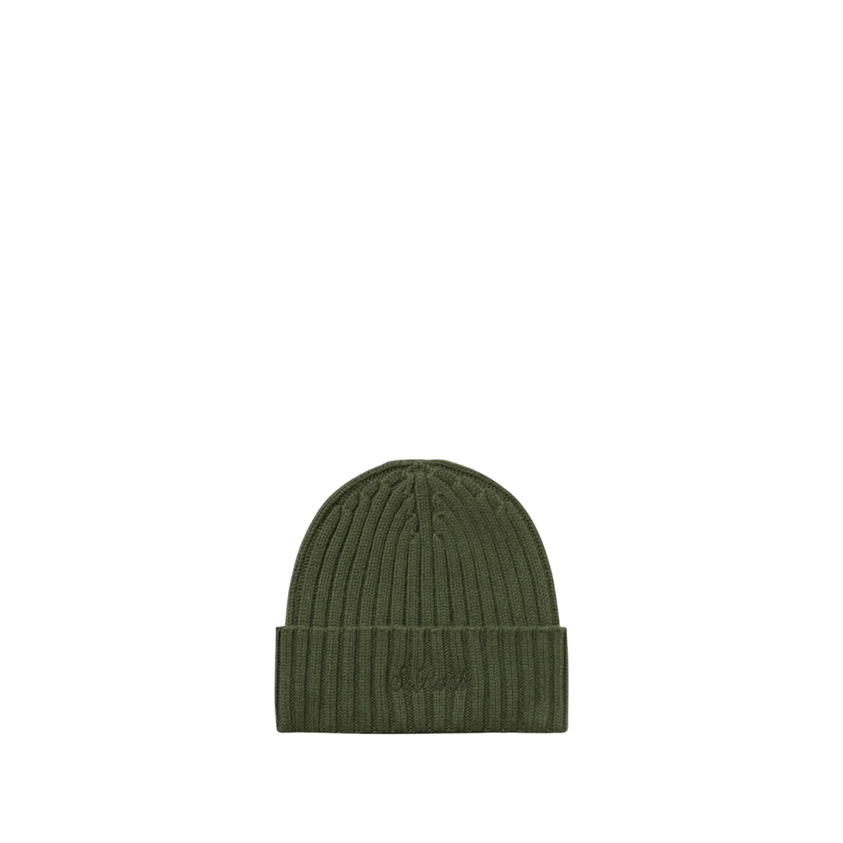 Berretto Wengen in lana con ricamo logo-VERDE