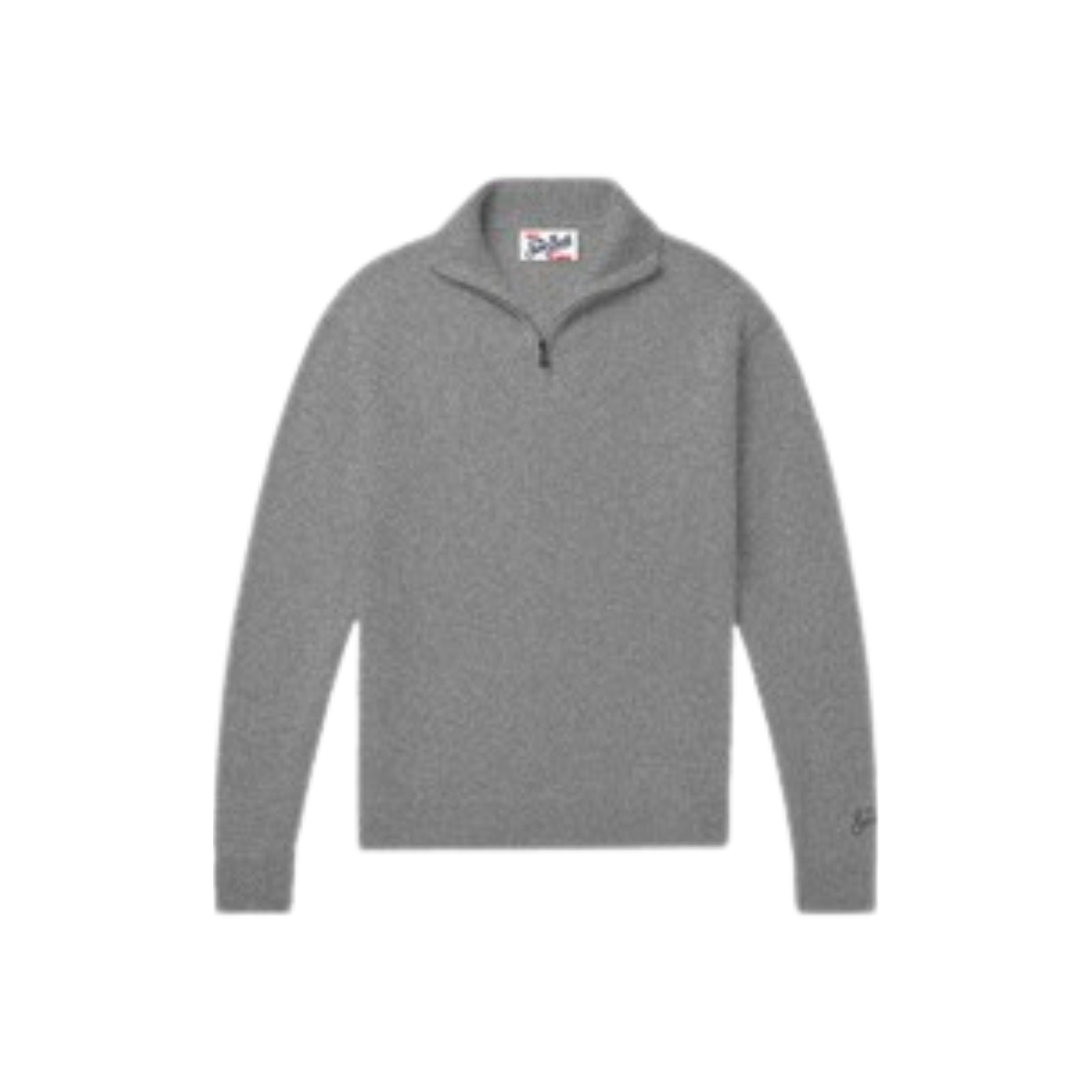 MC2 Maglia Jermyn in Lambswool con cerniera - Grigio