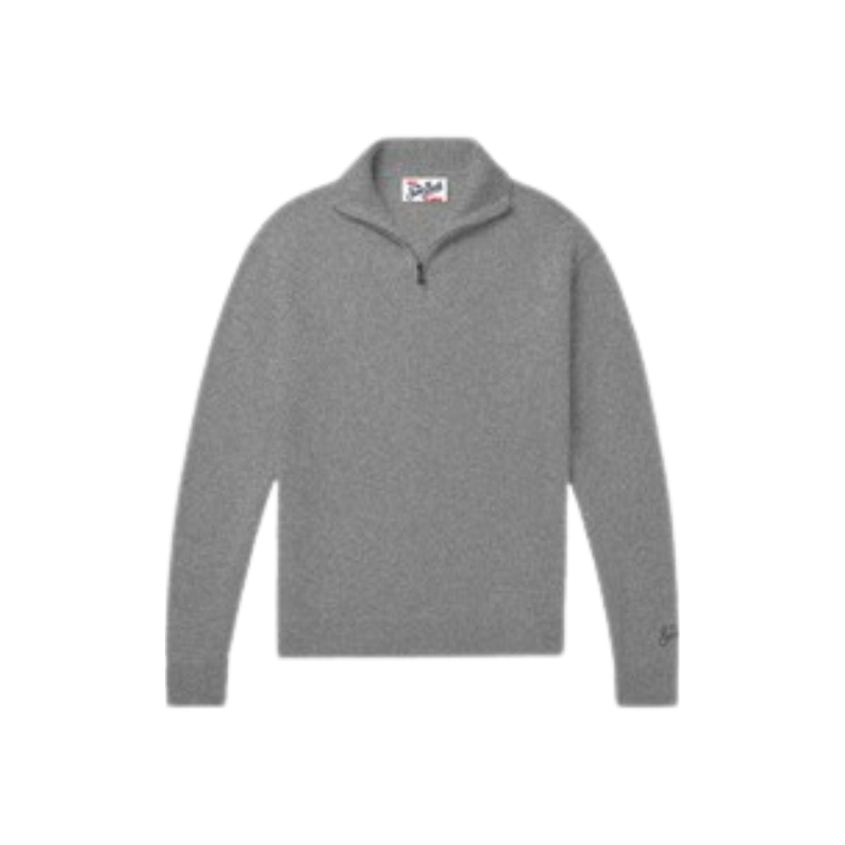 Maglione Jermyn con zip e colletto polo - Grigio