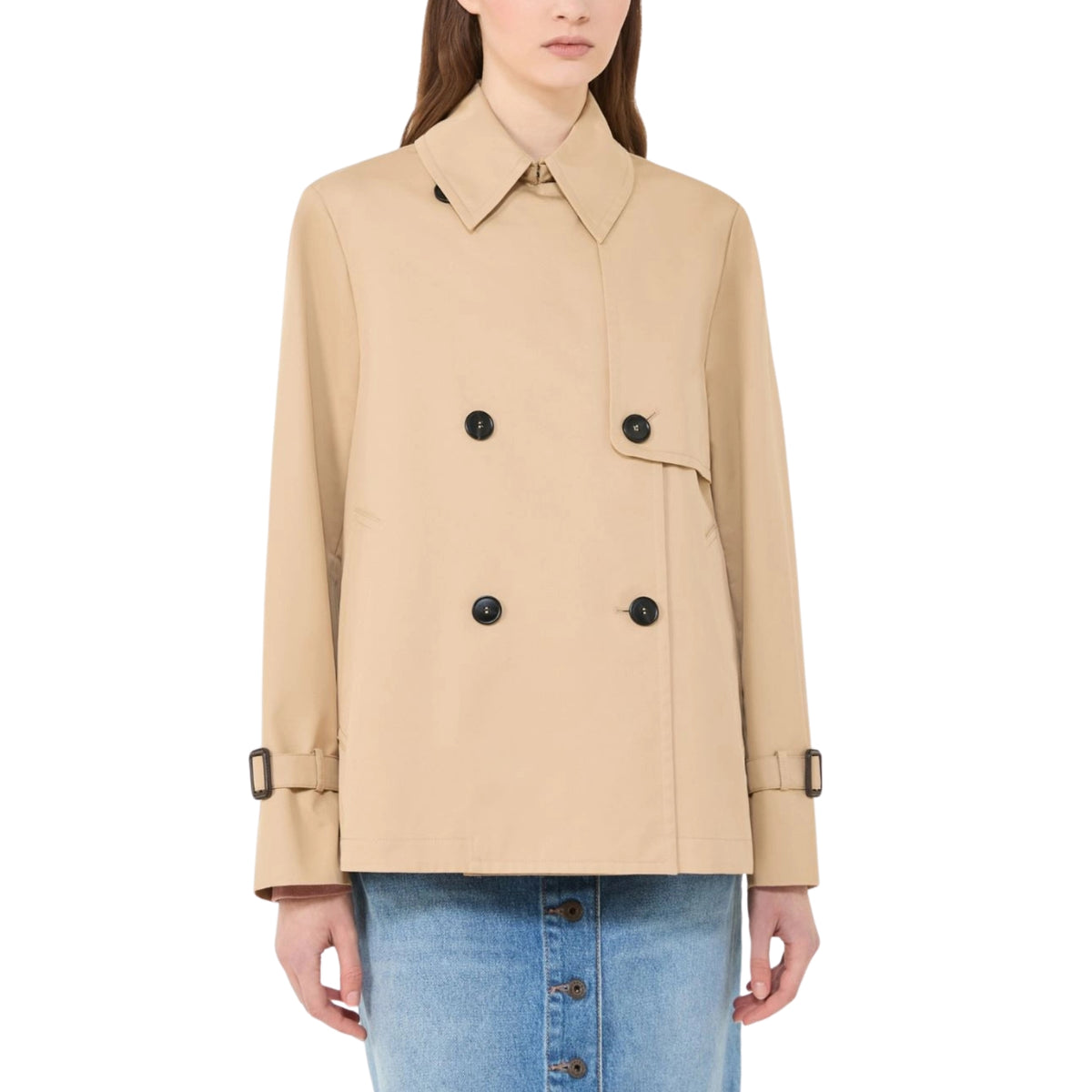 Trench corto doppiopetto - Beige