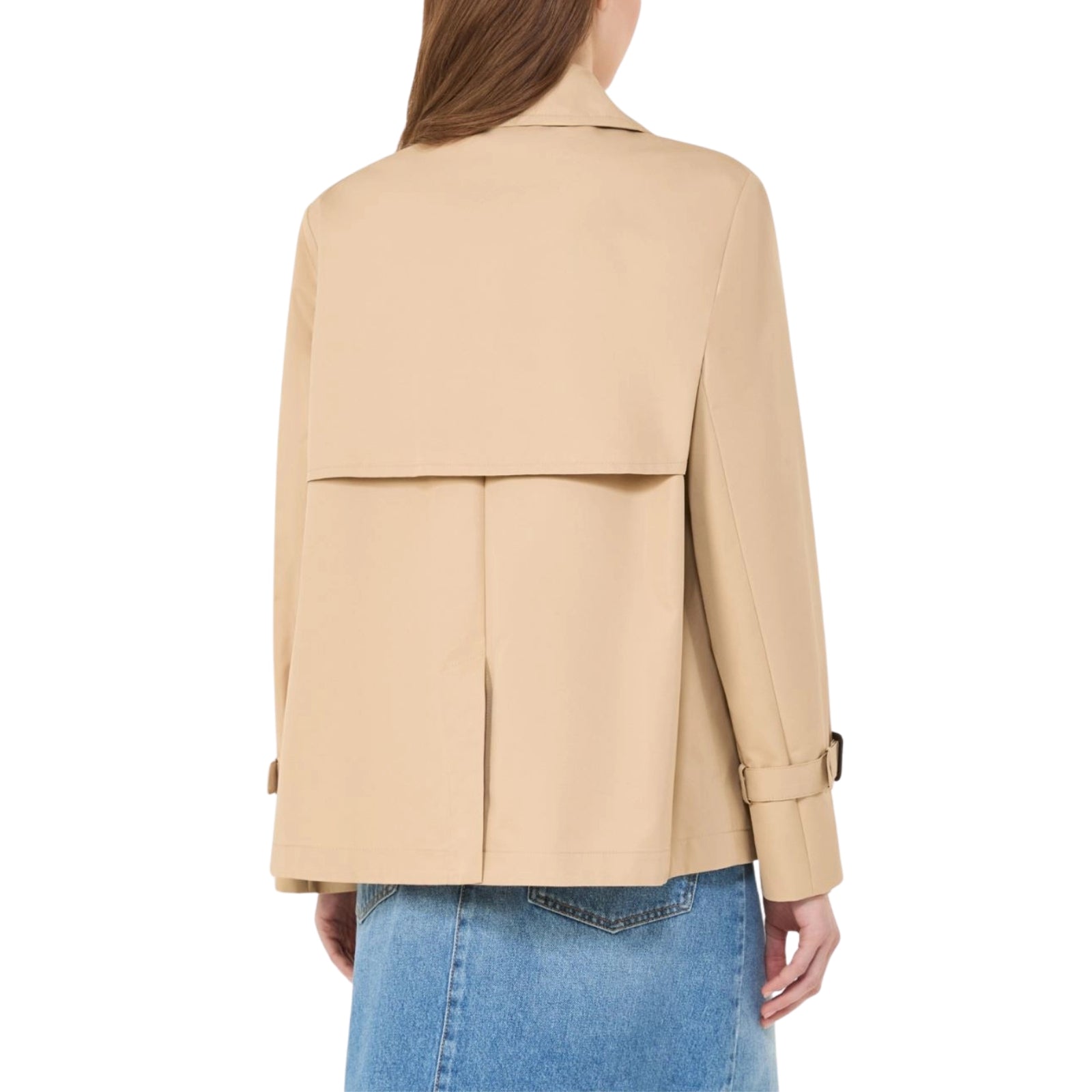 Trench BIGLIA crop in gabardina antigoccia
